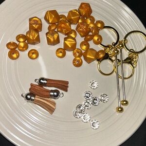 Gold and Silver silicone keychain Making Kit